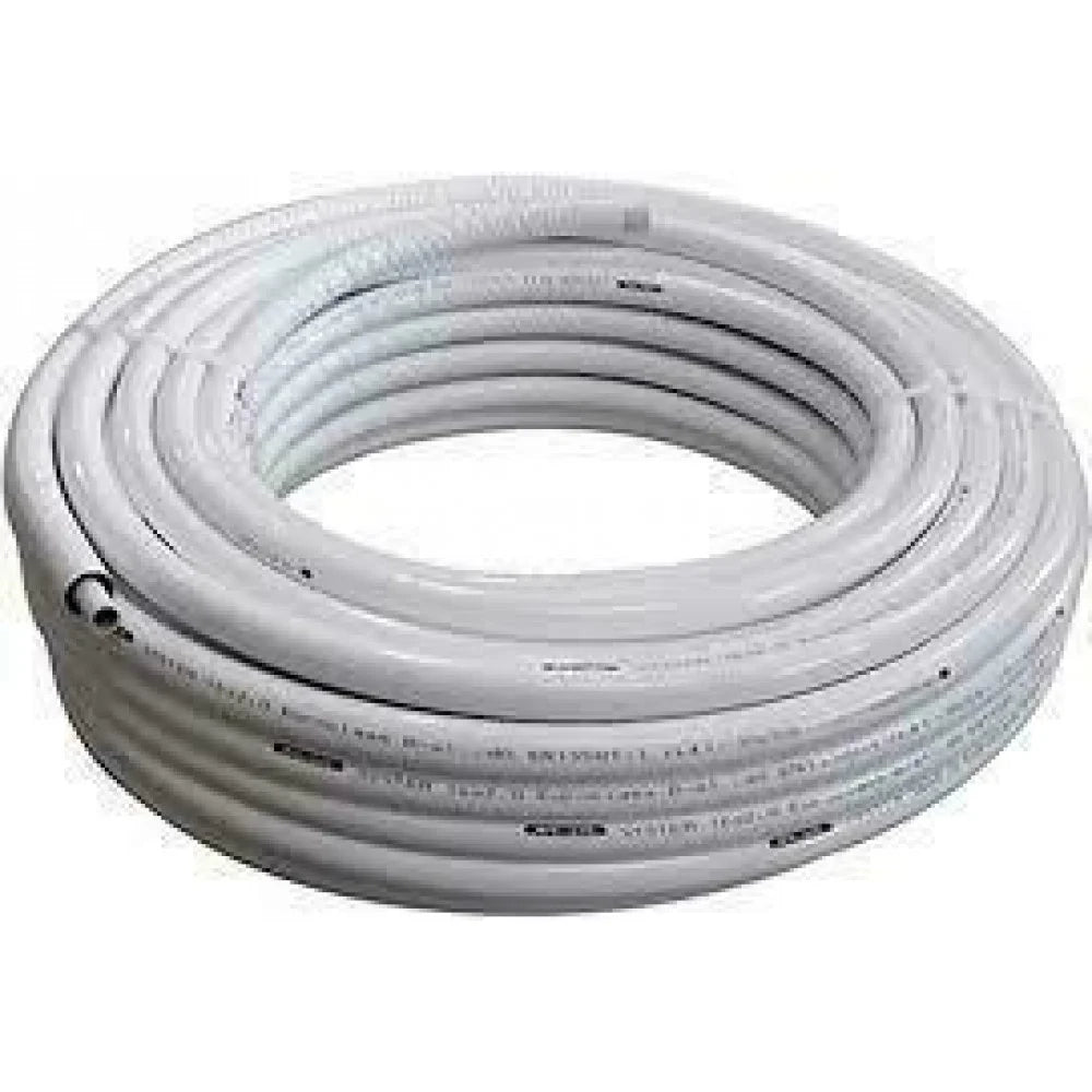 Tubo multistrato coibentato d.26 x3,00 rotolo ml.25 bianco