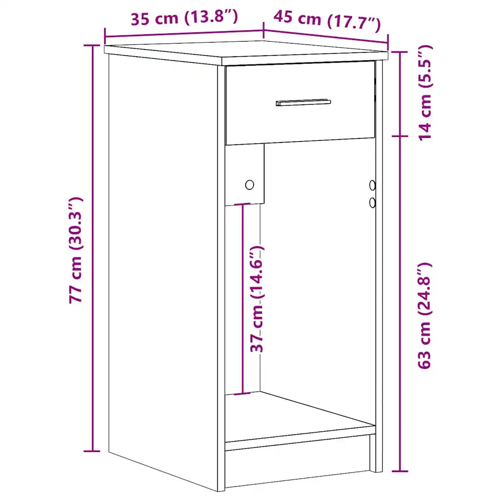 Supporto a Torre per Computer con Cassetto Grigio 35x45x77 cm CFW7993933