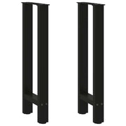 Set di 2 gambe per consolle moderne regolabili 28 x 73 cm in acciaio nero 02_0057532