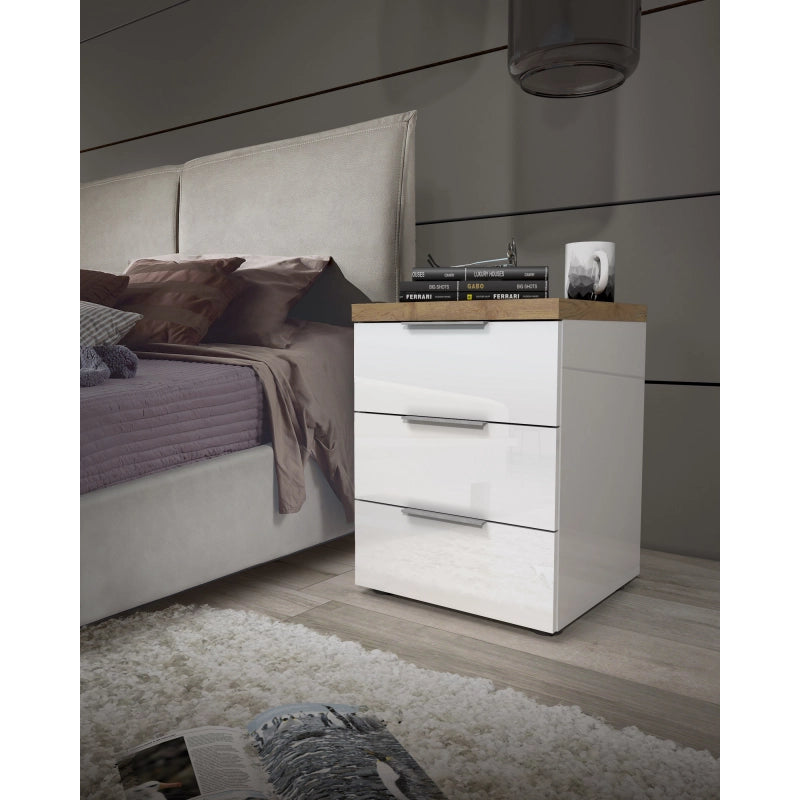Comodino 3 cassetti IDEA made in Italy