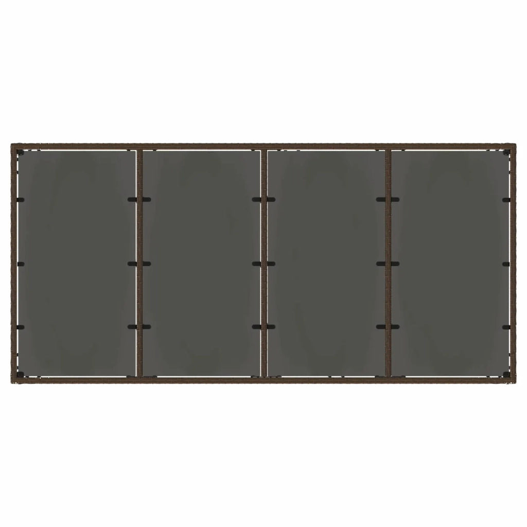 Set da pranzo per esterni 9 pz polyrattan 3422321