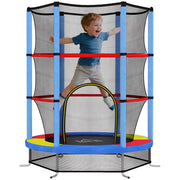 Tappeto Elastico per Bambini con Rete di Sicurezza ¨C Minimal ¨C ?140x190 cm, Multicolore