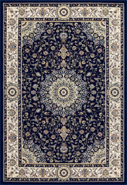 Tappeto BABIL cm.280x380 disegno classico orientale colore blu e crema