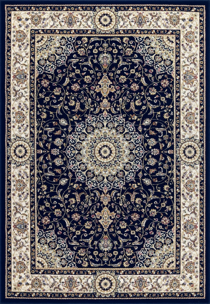 Tappeto BABIL cm.280x380 disegno classico orientale colore blu e crema