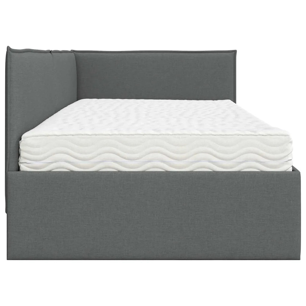 Struttura Letto Angolare con Materasso 2 pz-Giroletto con materasso Grigio Velluto 984783