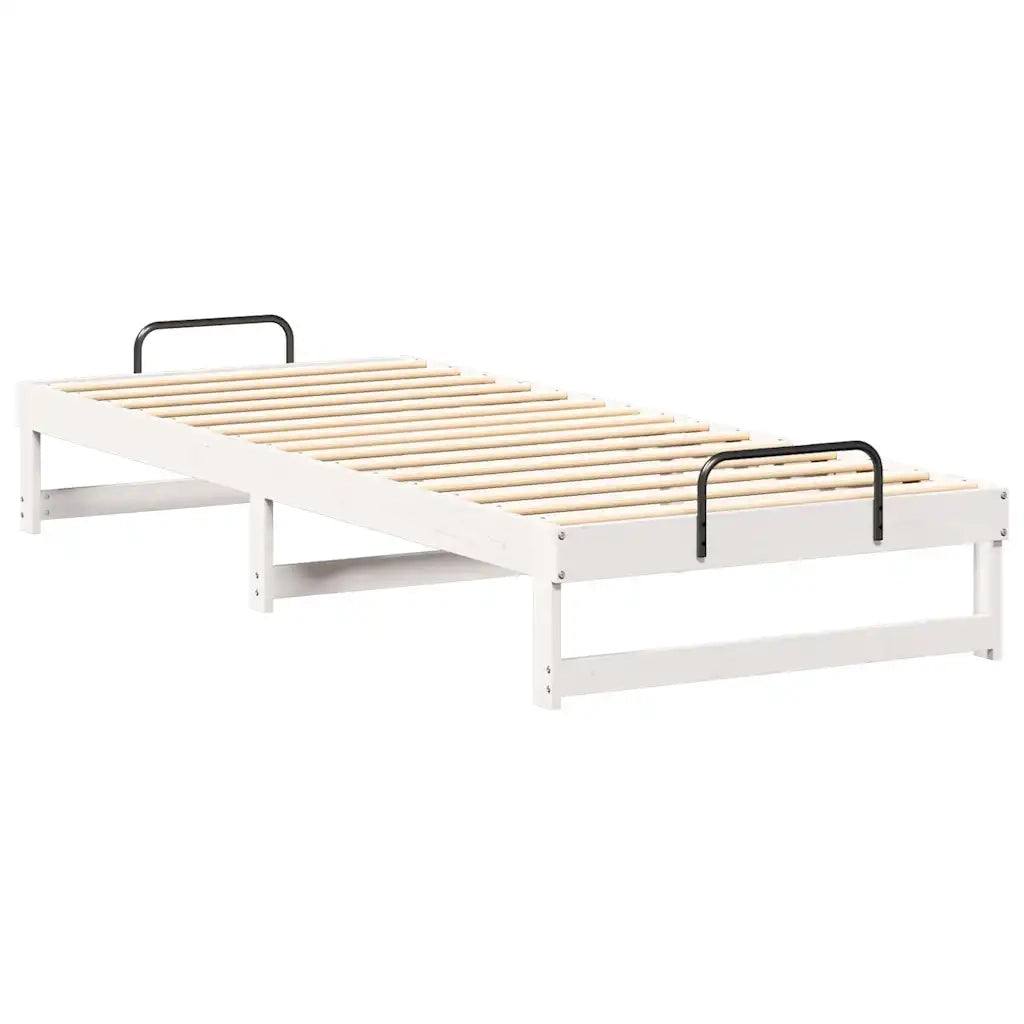Struttura del letto-Giroletto-Rete del Letto Bianco 80 x 220 cm Pino massello 216088