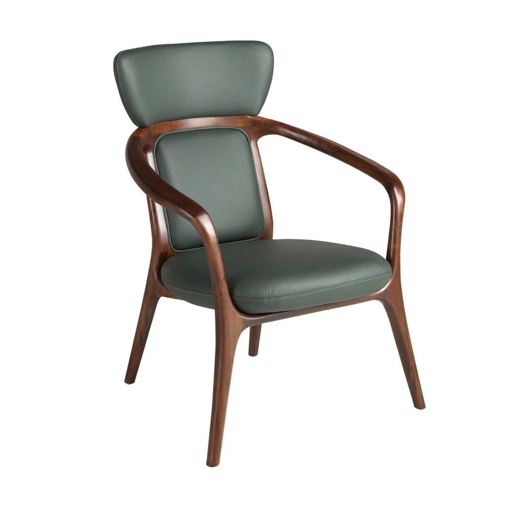 Poltrona in similpelle verde scuro