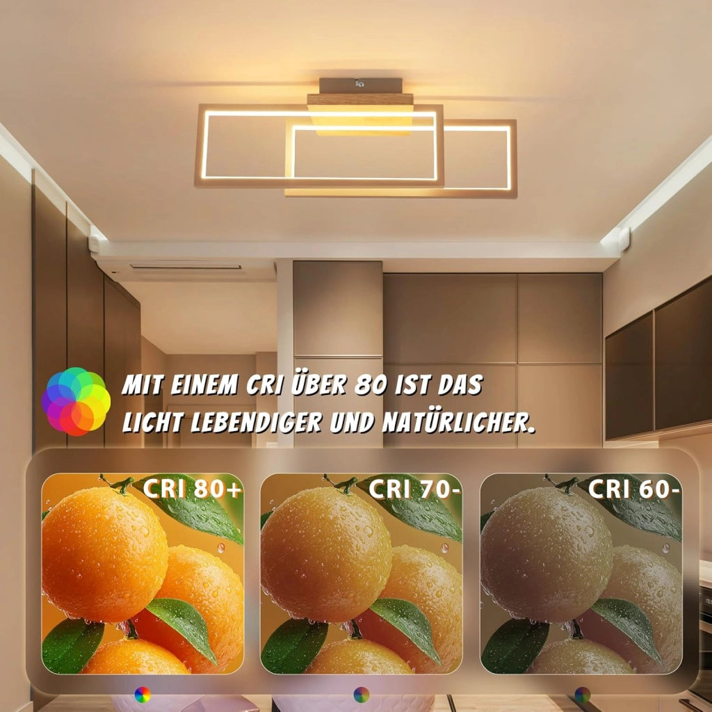 ZMH Plafoniera LED 24W plafoniera moderna per soggiorno bianco caldo 3000K adatta per camere da letto cucine e corridoi