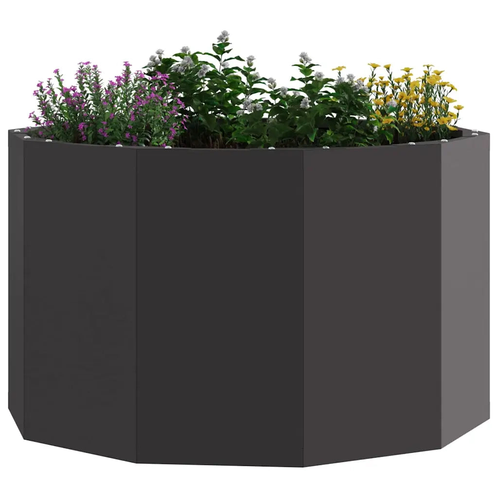 Fioriera | Cassetta per fiori | Vaso Nero 60 x 60 x 35 cm Acciaio