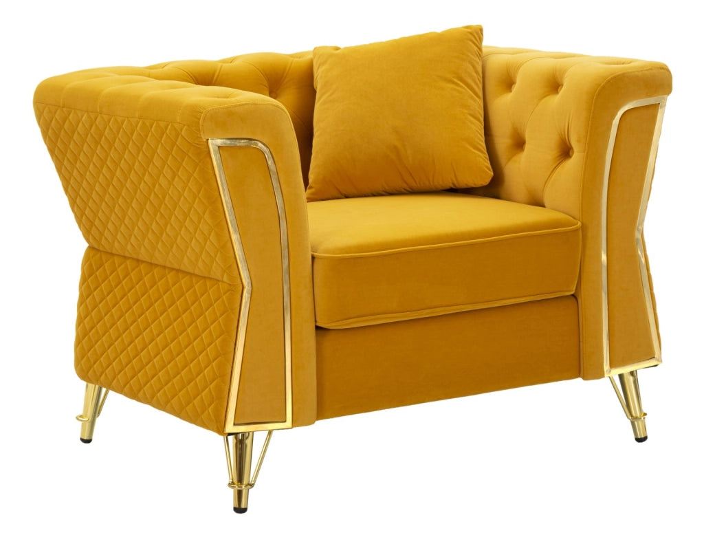 POLTRONA EMY SENAPE C/CUSCINO CM 104X83X76