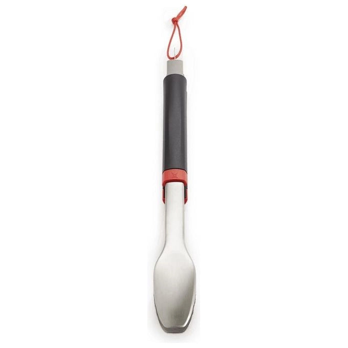 Weber 6317 Pinza per Barbecue in Acciaio Inox 40 cm con Meccanismo di Bloccaggio e Anello Appenditura Lavabile in Lavastoviglie colore Nero