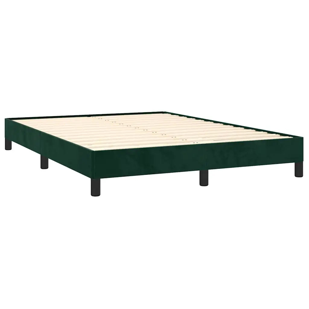 Giroletto senza Materasso Verde Scuro 140x200 cm in Velluto 346979