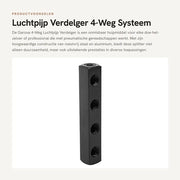 Splitter aeree 4 vie - 1/4 pollici BSPP - Flessi in acciaio inossidabile - Connettori pneumatici - Materiale resistente - Impiego facile - Distributore di aria