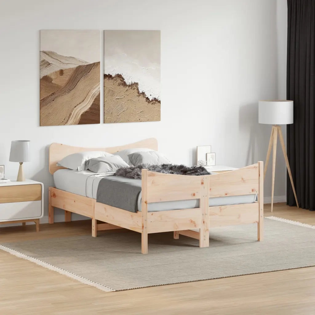 Letto senza Materasso 120x190 cm in Legno Massello di Pino 3216399