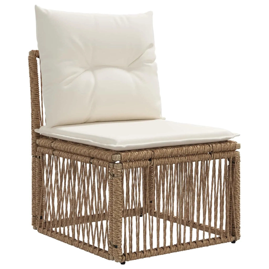 Set Divano da Giardino 4 pz Beige polyrattan 3434754