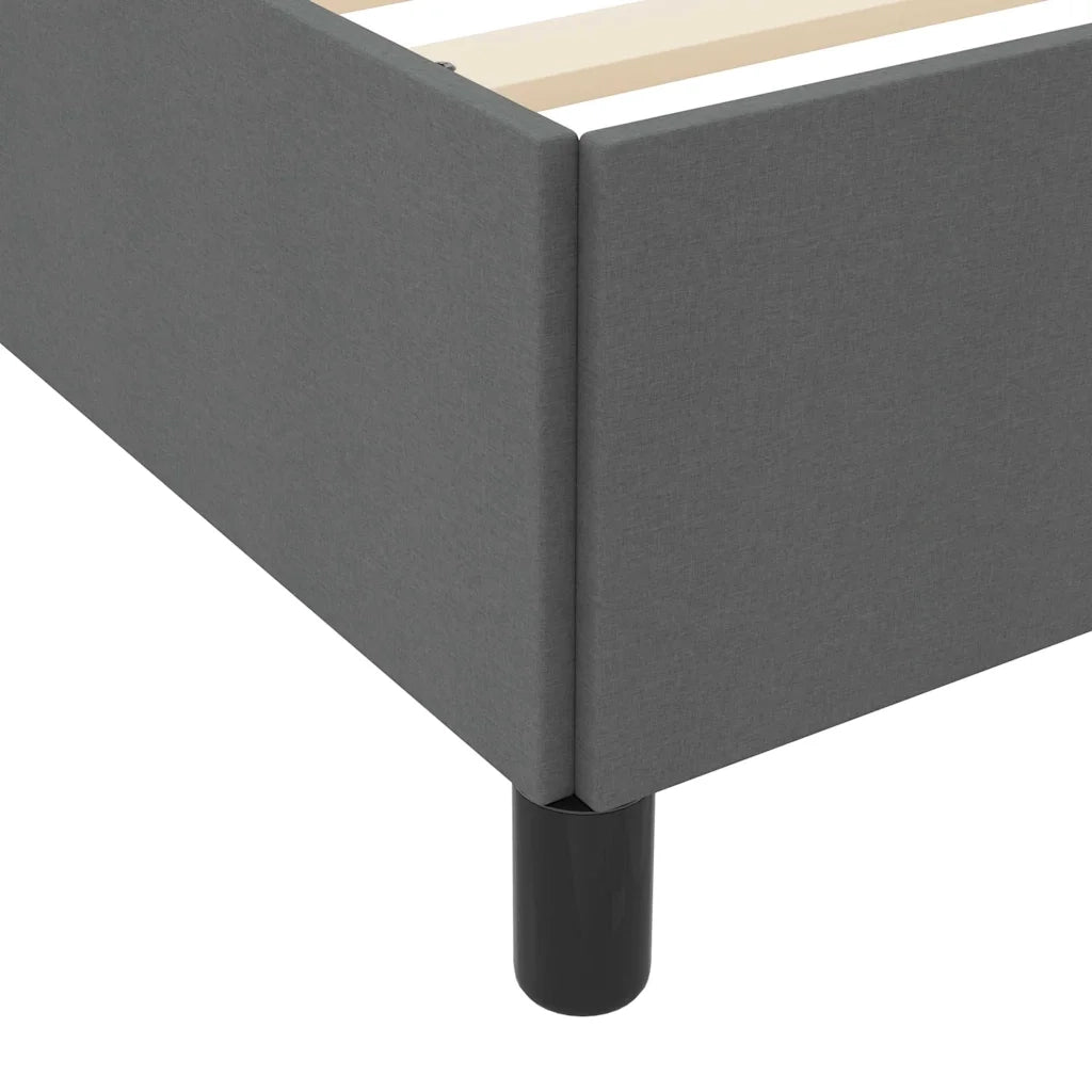 Letto a molle Grigio scuro 100 x 200 cm Tessuto 3398837