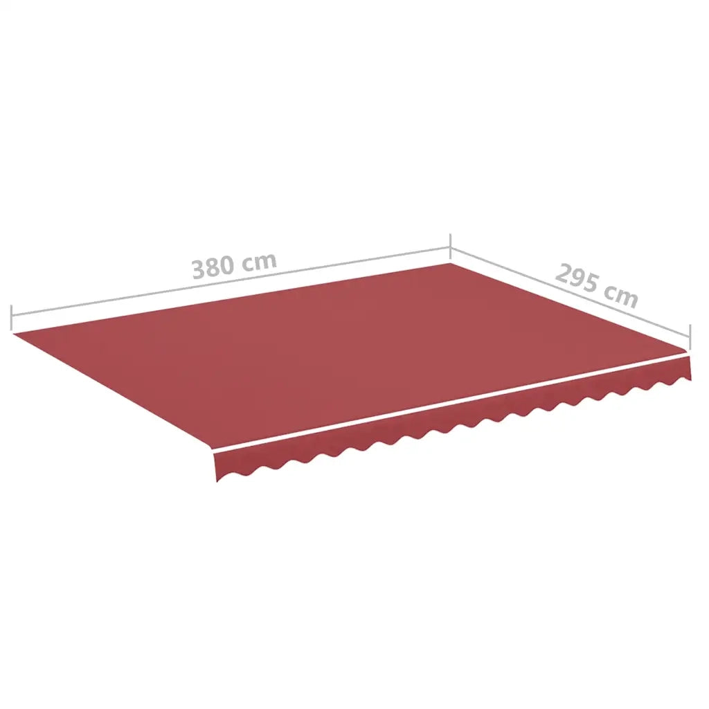 Tessuto di Ricambio per Tenda da Sole-Ricambio telo per tenda da sole Rosso Borgogna 4x3 m