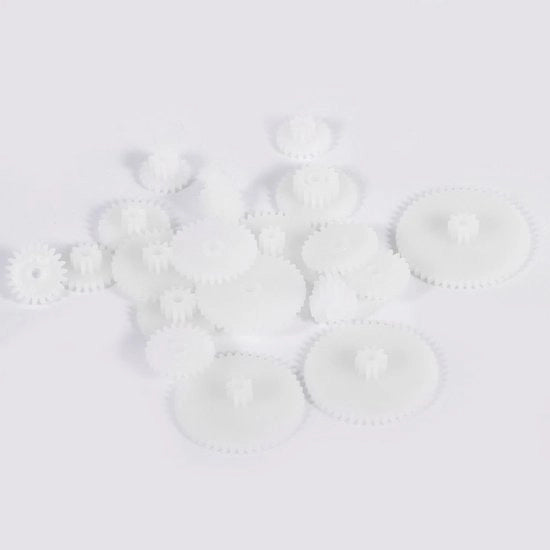 Set di ingranaggi in plastica 19 pezzi - Accessori per modellismo - Adatto per auto/robot - Facile da utilizzare - Modulo 0,5, diametro 4-5mm - Set di ingranaggi