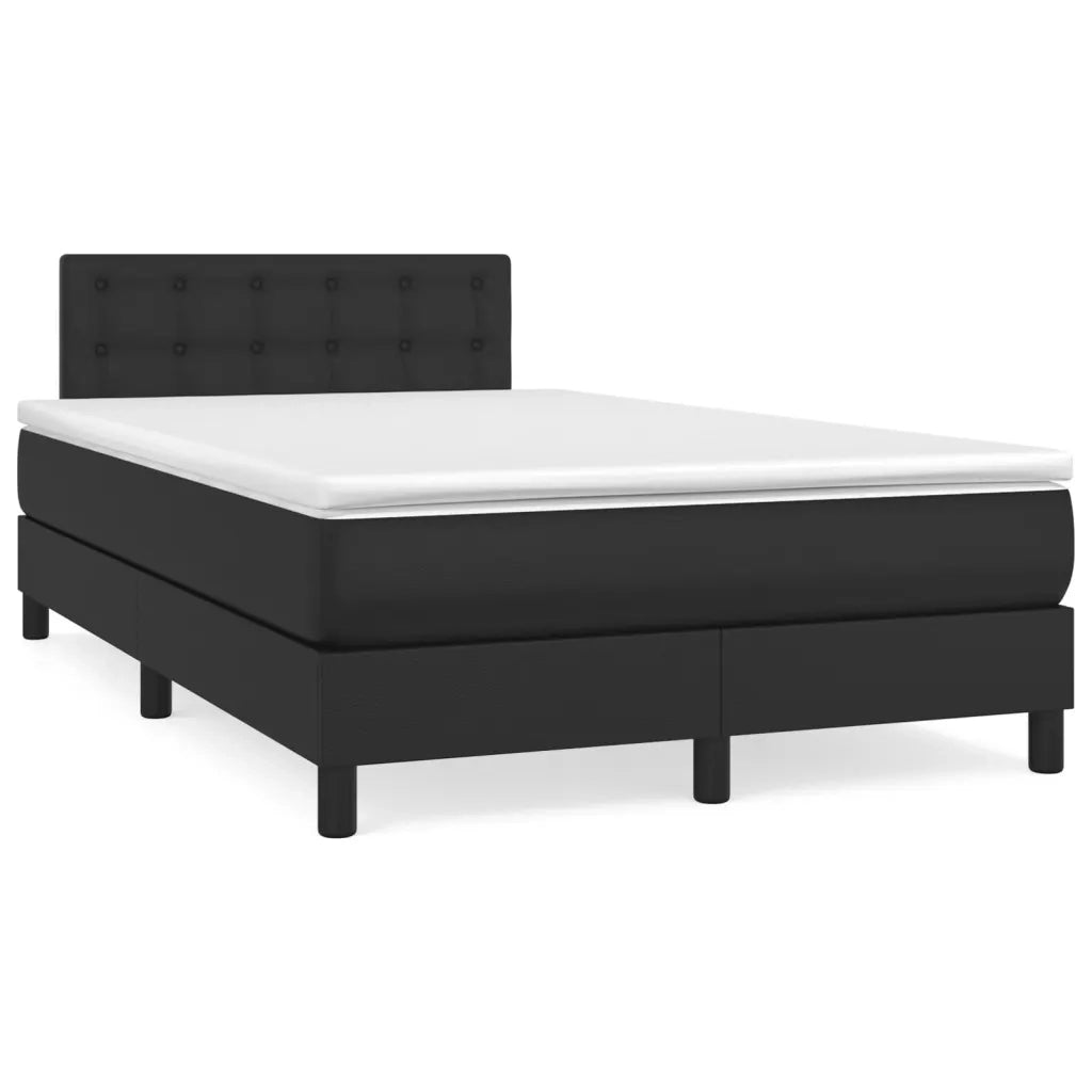 Giroletto a Molle con Materasso Nero 120x200 cm in Similpelle 3141113