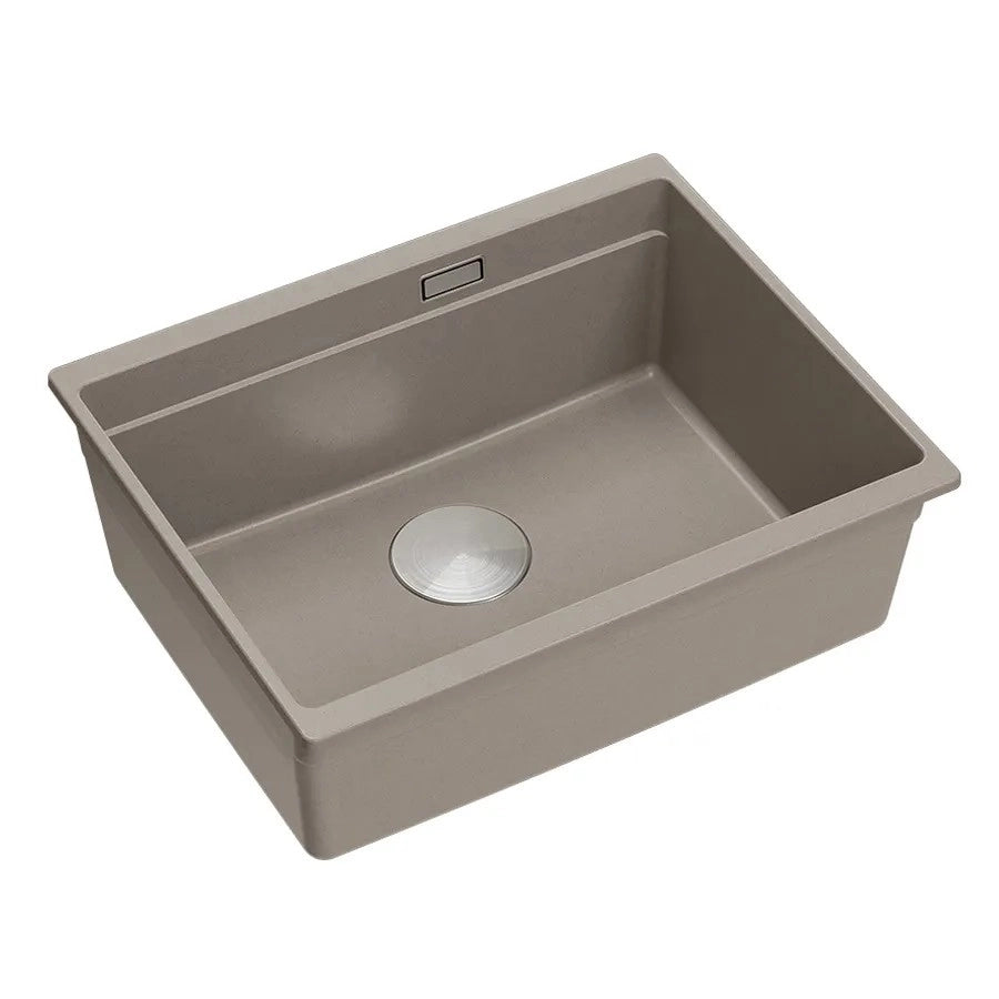 Lavello In Granito Logan 100 Beige Tappo rame spazzolato