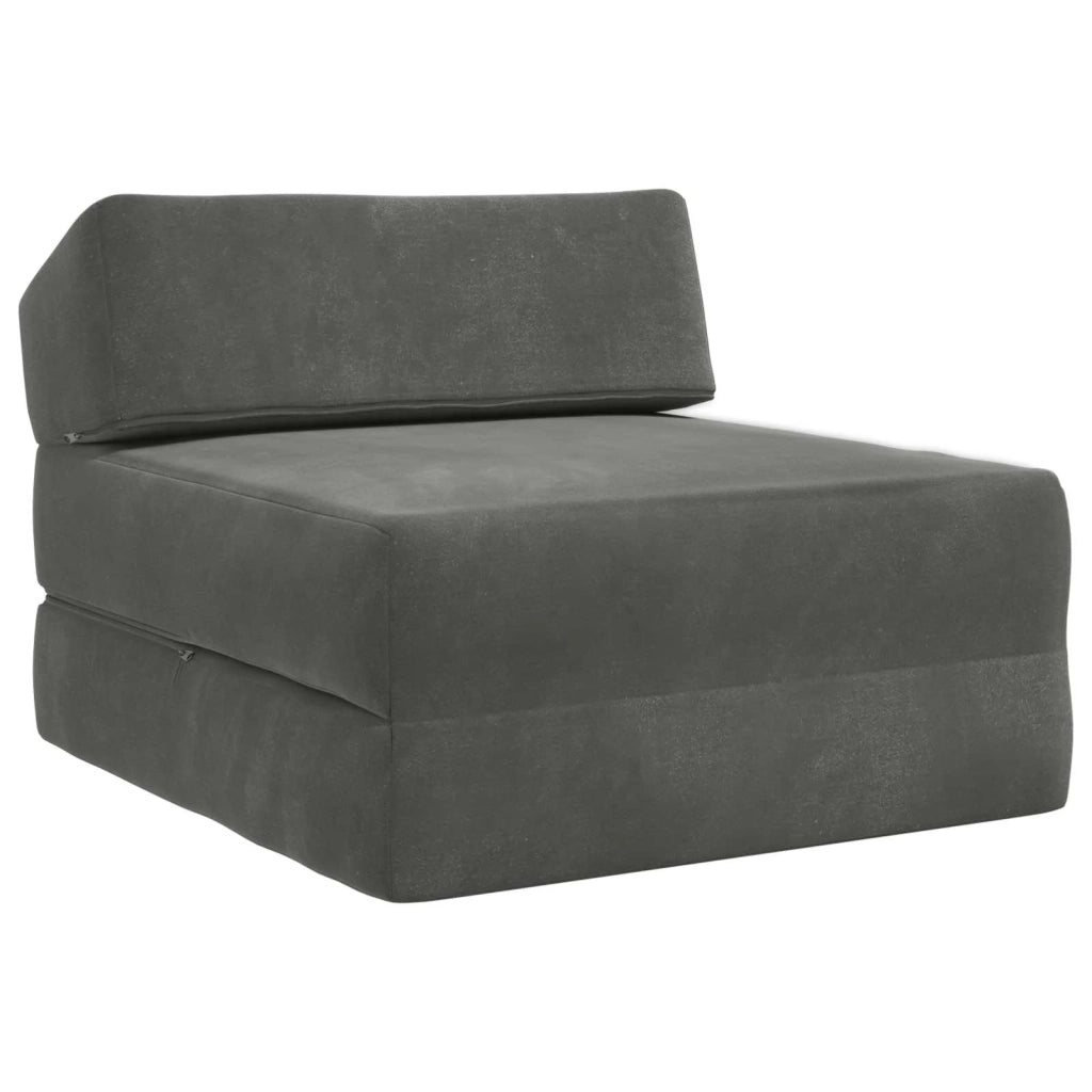 Divano Letto Pieghevole Grigio Scuro 60 x 70 x 41 cm Tessuto 900059