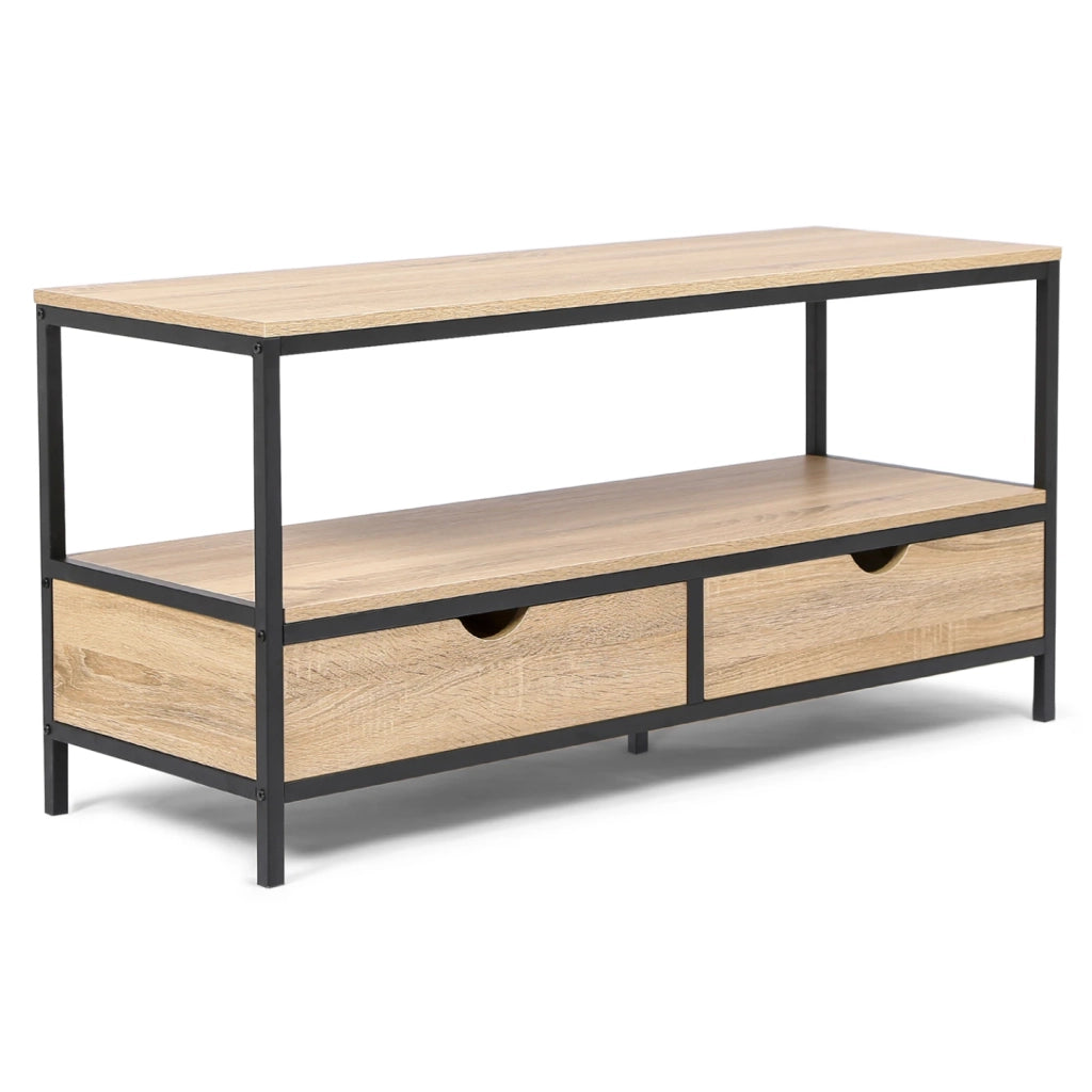 IDMarket - Porta TV 2 cassetti con design industriale DETROIT