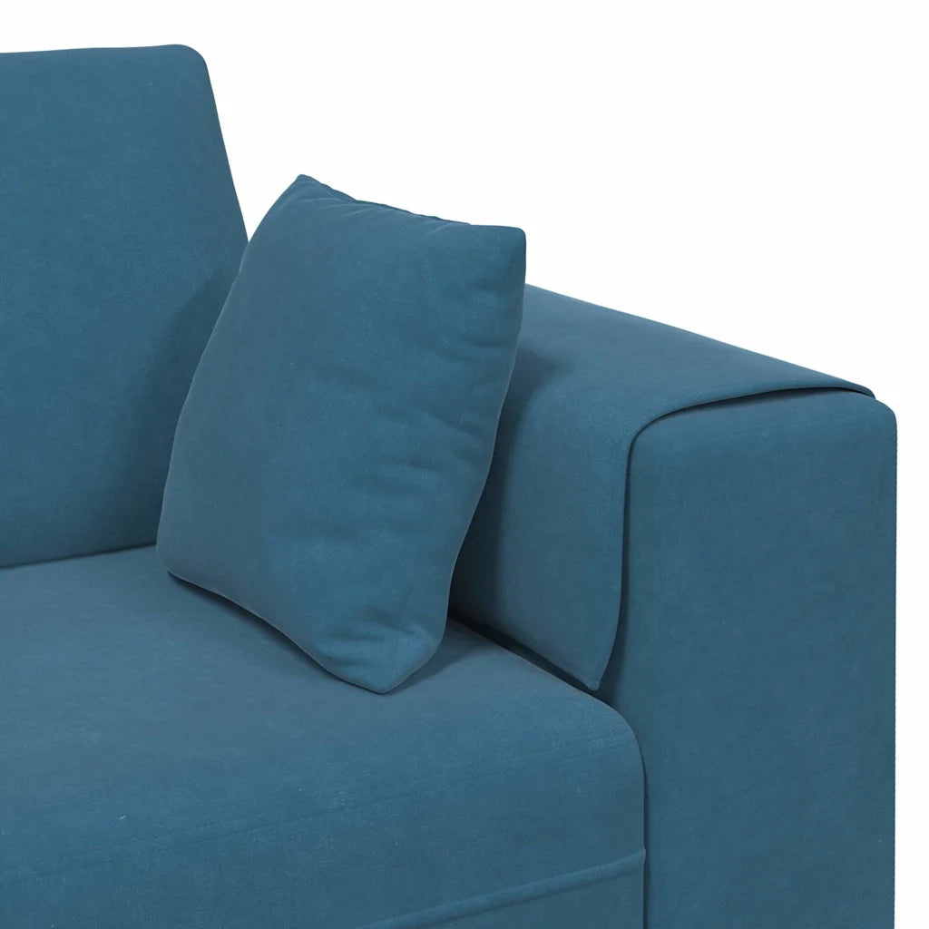 Divano Blu 250 x 77 x 76 cm Velluto 3335152