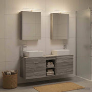 Set di mobili per il bagno 5 pz Sonoma grigio 3406836