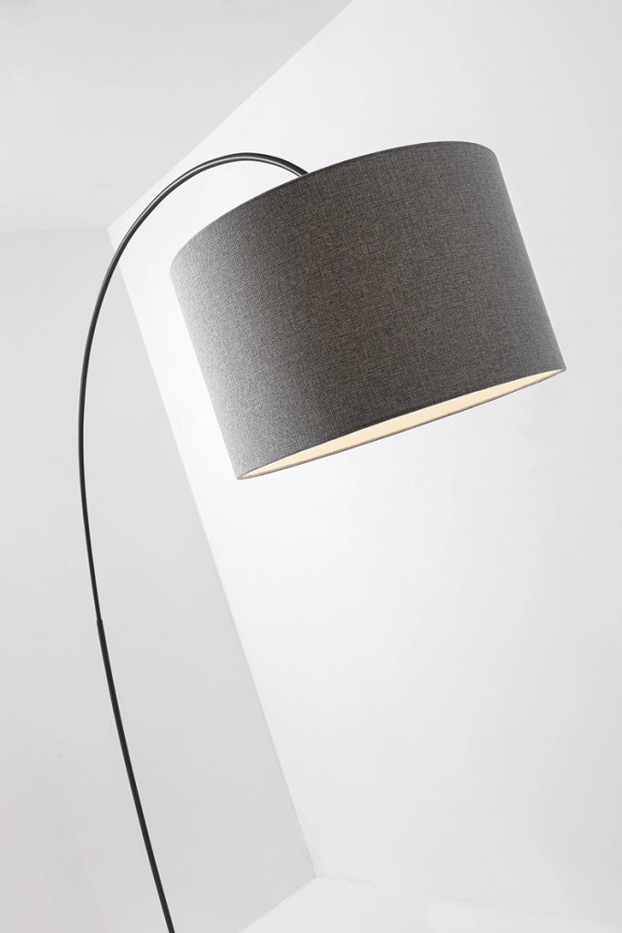 Vivien Sospensione Bianca, Paralume Conico Grigio, Attacco E27, Potenza 75W, IP20, Diametro 48cm - Rossini Illuminazione