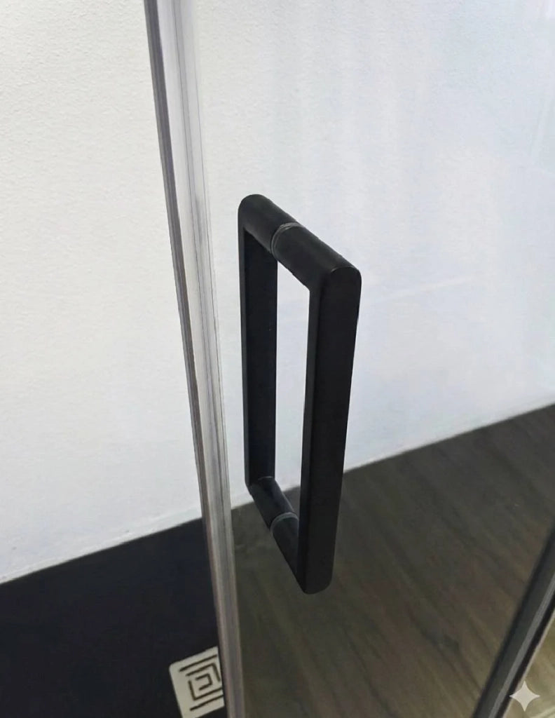 Porta doccia scorrevole 1+1 CIRENE (KENNA) Walk-in140 cm Profilo Nero