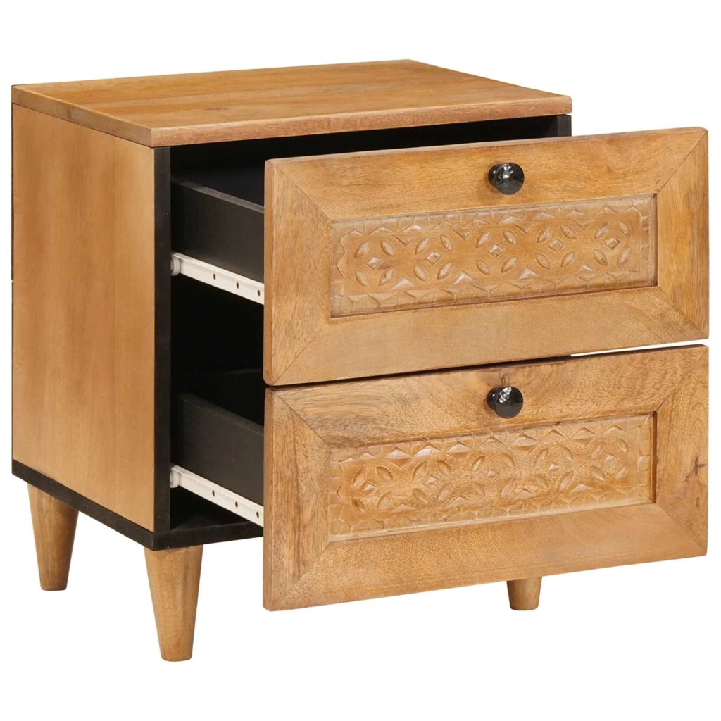 Comodino | Armadio da Notte | Mobiletto da notte Marrone Chiaro 40 x 33 x 46 cm