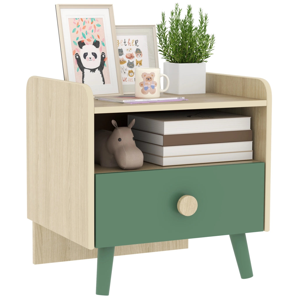 Tavolino da notte per bambini con cassetto e nicchia ¨C Minimal ¨C Legno