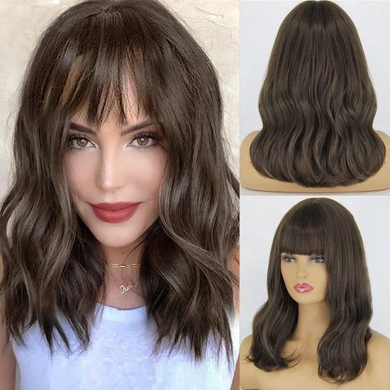 Pruiche per Donne - Capelli Corti - Capelli Castani - 46cm