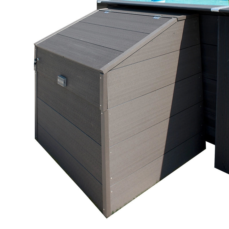 Locale Tecnico In Wpc 80 X 60 X H. 115 Cm Per Piscine Fuori Terra Misure: 80 X 60 cm, Altezza: 115 cm