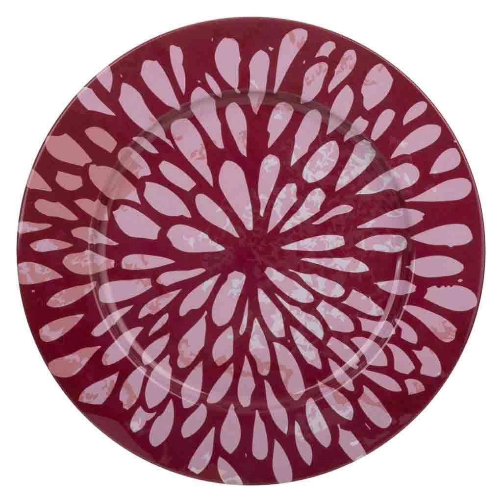 Placca in metallo rossa d33x1,5h