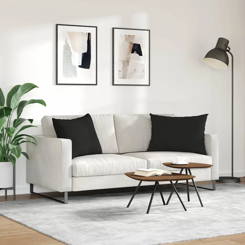 Cuscini da Divano 2 pcs Nero 70 x 50 cm Tessuto 42013771