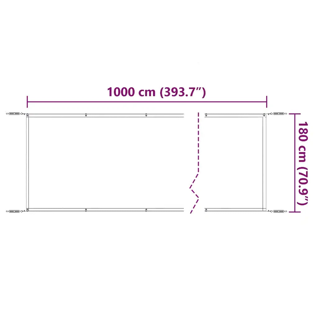 Paravento Verticale Antracite 180x1000 cm Tessuto Oxford 148225