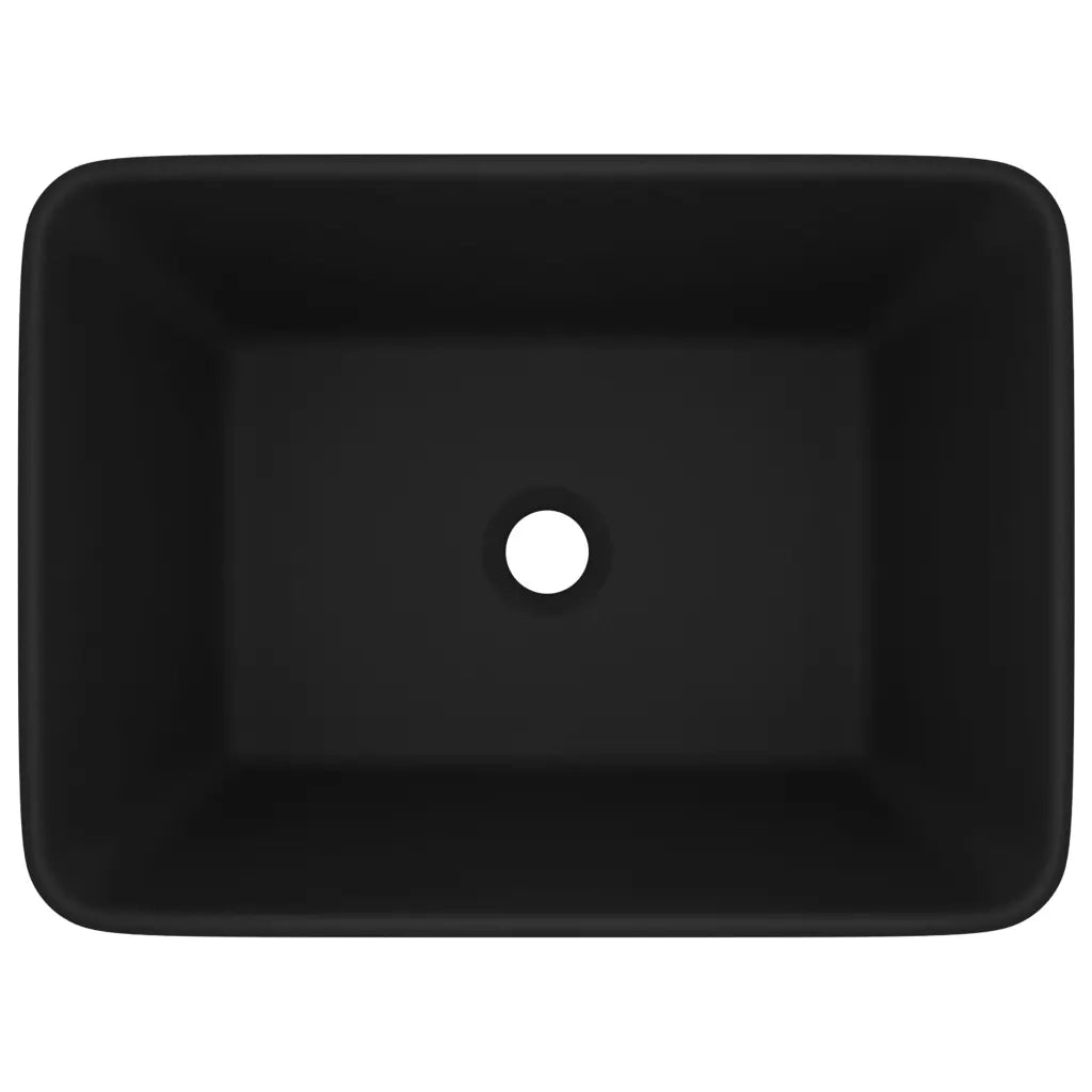 Lavandino-Lavello Luxury Nero Opaco 41x30x12 cm in Ceramica