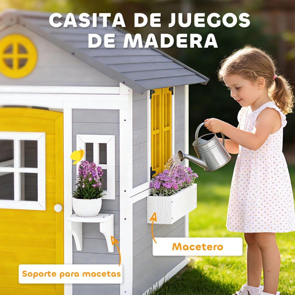 Casetta in Legno per Bambini ¨C Minimal ¨C Grigio