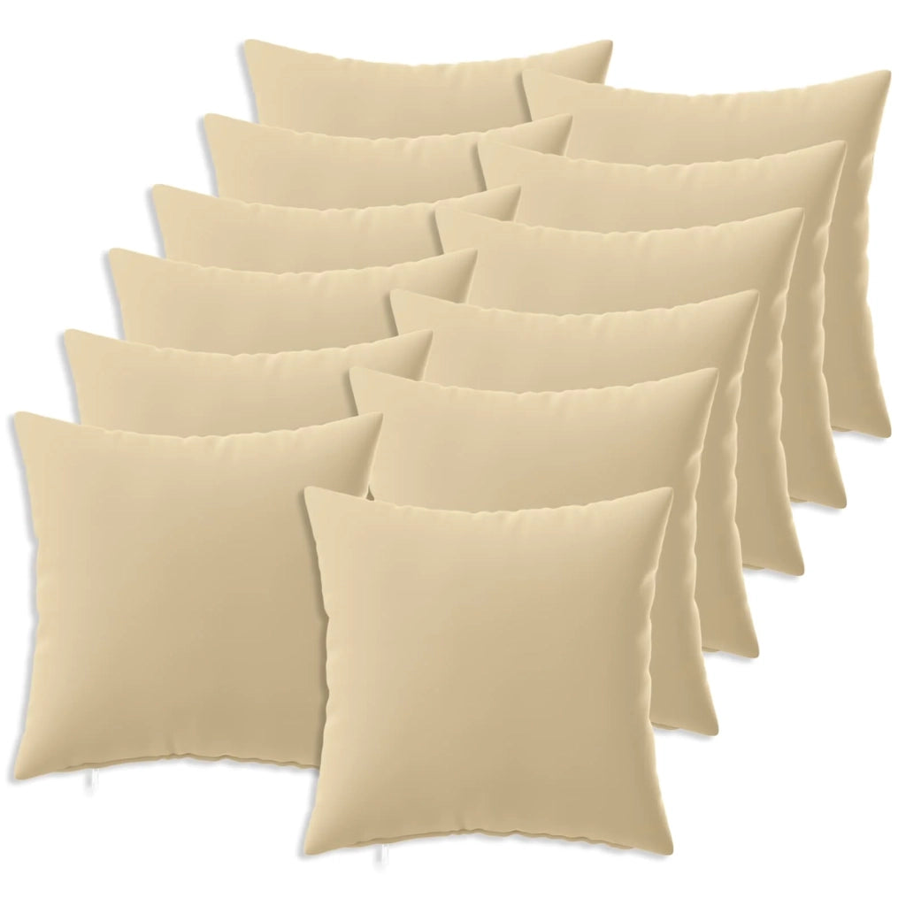 Cuscino 12 pz HEERLEN Beige 40 x 40 cm Poliestere 924693