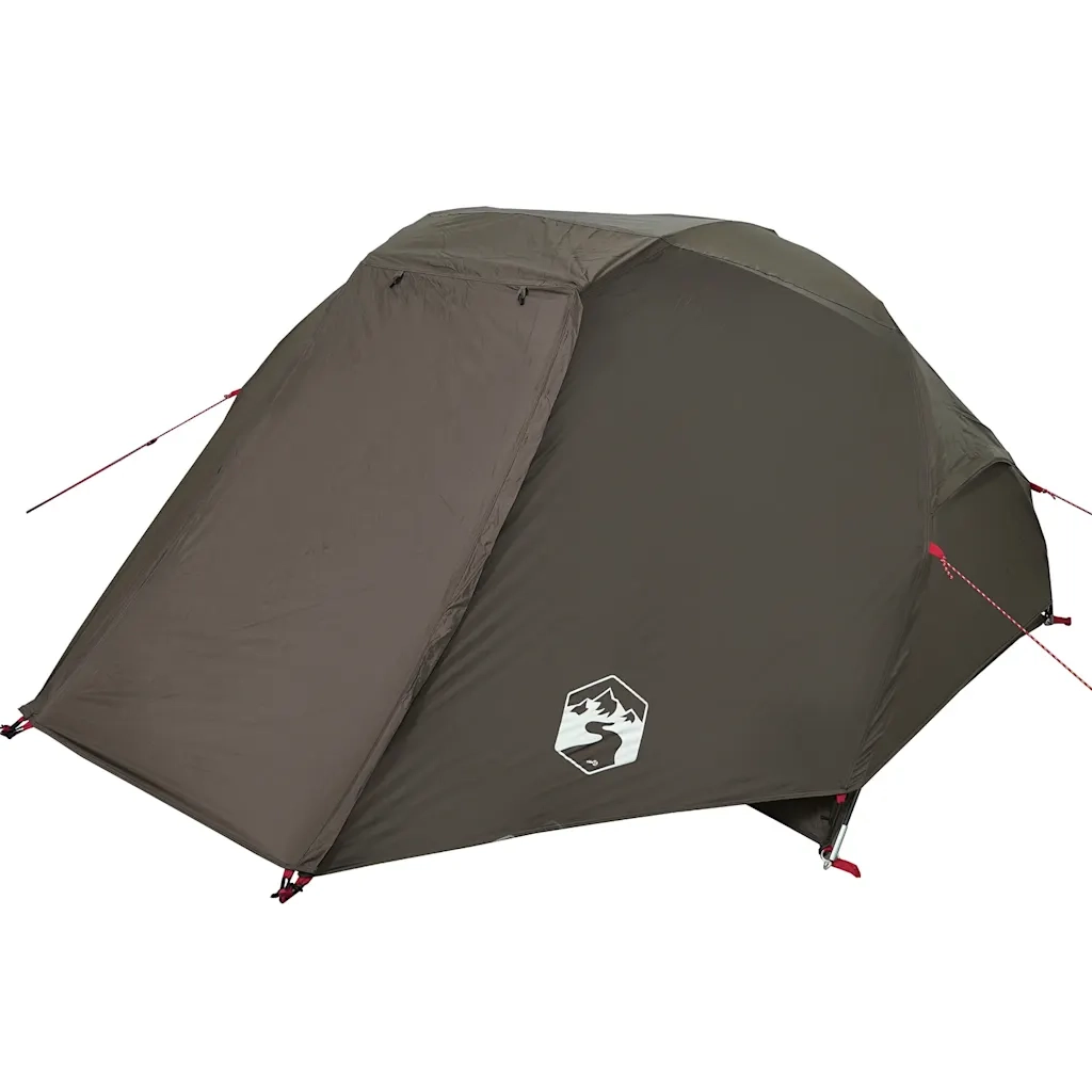 Tenda da Pesca per 3 Persone Marrone Impermeabile