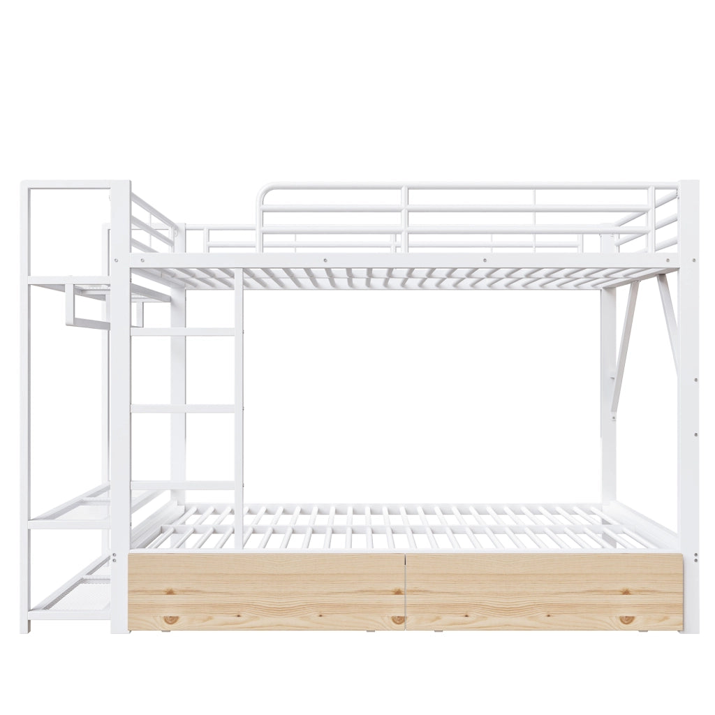 letto a castello metallo bianco 140 x 200 cm