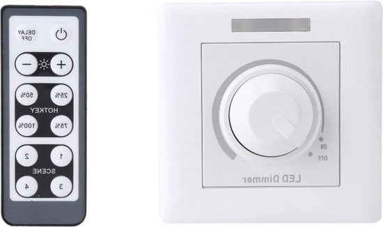 Regolatore di luminosità a distanza per dimmer LED 220 V senza manopola di regolazione della luminosità.