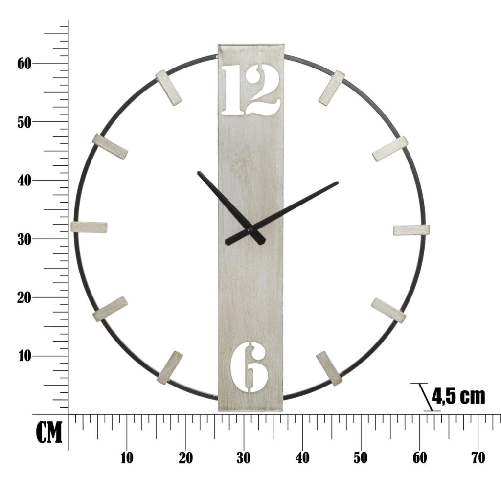Orologio da Parete VKH240, Argento, Metallo, 61x4,5x63 cm