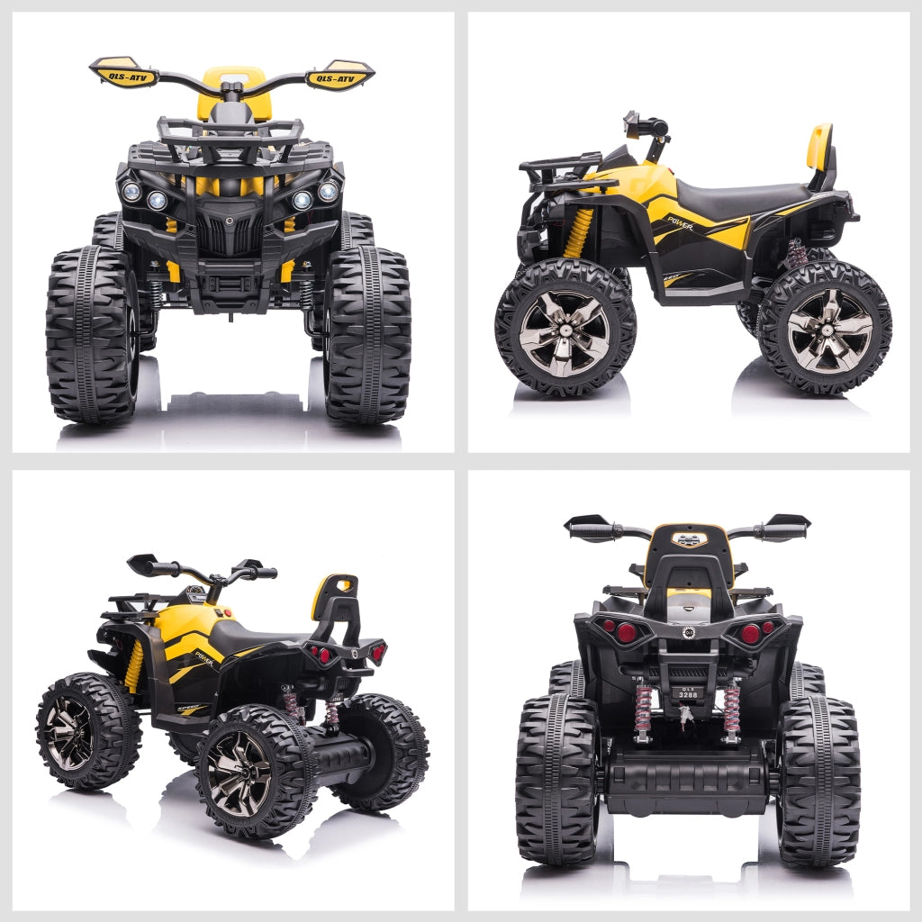 Quad Buggy Elettrico per Bambini 12V ¨C Xylo ¨C Giallo e Nero con Luci e Suoni