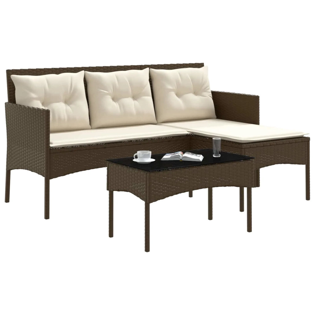 Set Divano da Giardino con cuscino 2 pcs polyrattan 4103804