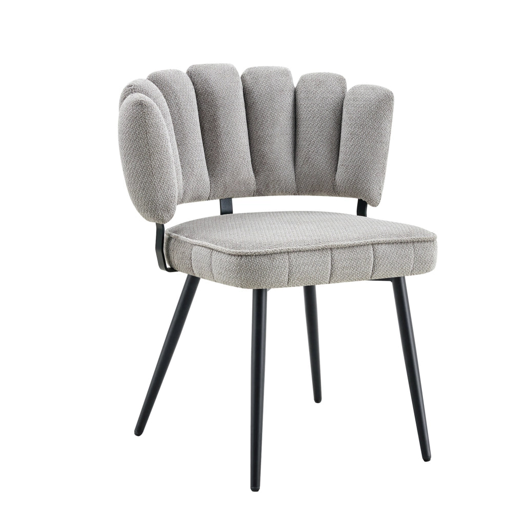 Set tavolo rotondo 107 cm con 4 sedie grigie