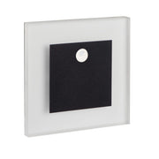 Luce scale LED quadrata nero/bianco PIR 0,8W Kanlux