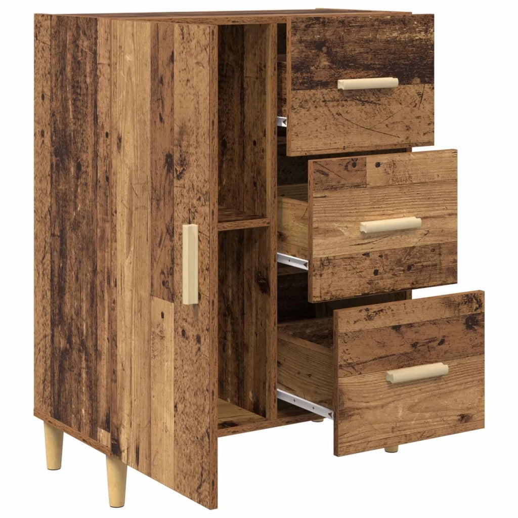Credenza | Madia | Buffet da pranzo | Armadio da pranzo Legno vecchio 34 x 69.5 x 90 cm Legno multistrato