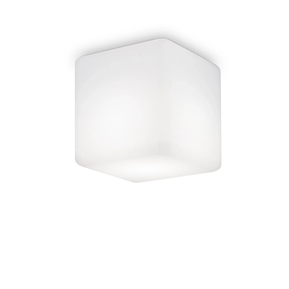 Plafoniera Moderna Luna Alluminio Bianco 1 Luce E27